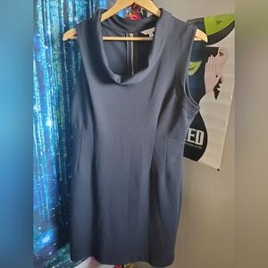 NWOT Black Alfred Sung dress with cowl neck size 12